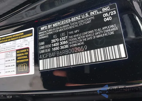 2024 Mercedes-Benz Gle 350 4Matic из США, поврежденный, VIN 4JGFB4FB6RB002059